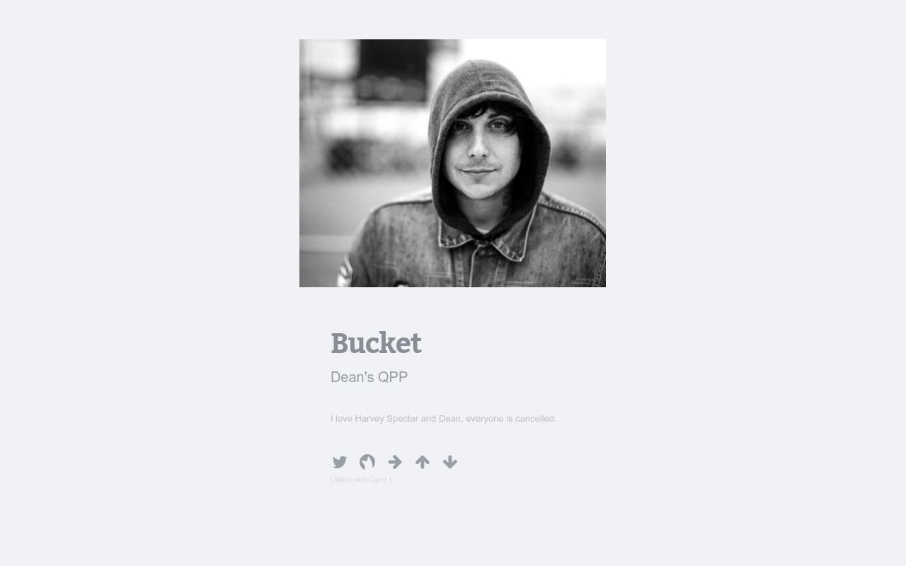 Carrd profile picture for @bucket